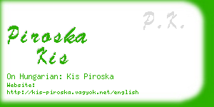 piroska kis business card